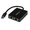 Startech.Com USB 3 2 Port Gigabit Ethernet LAN Adapter USB32000SPT